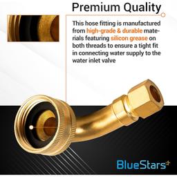 W10685193 Dishwasher 3/4 Inch FHT Hose x 3/8 Inch Elbow Hose Fitting thumbnail 6