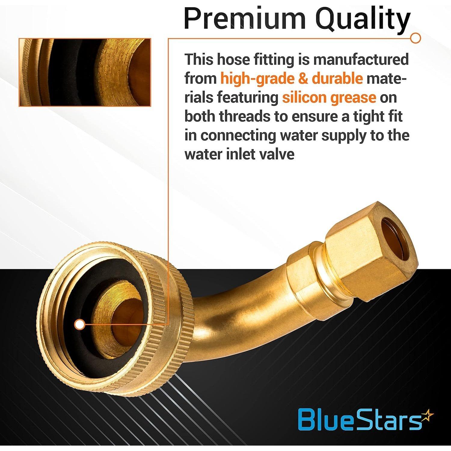 W10685193 Dishwasher 3/4 Inch FHT Hose x 3/8 Inch Elbow Hose Fitting image 6