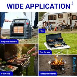 [Lifetime Warranty] 12 FT F273684 Propane Hose with Regulator thumbnail 5