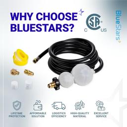 [Lifetime Warranty] 12 FT F273684 Propane Hose with Regulator thumbnail 1