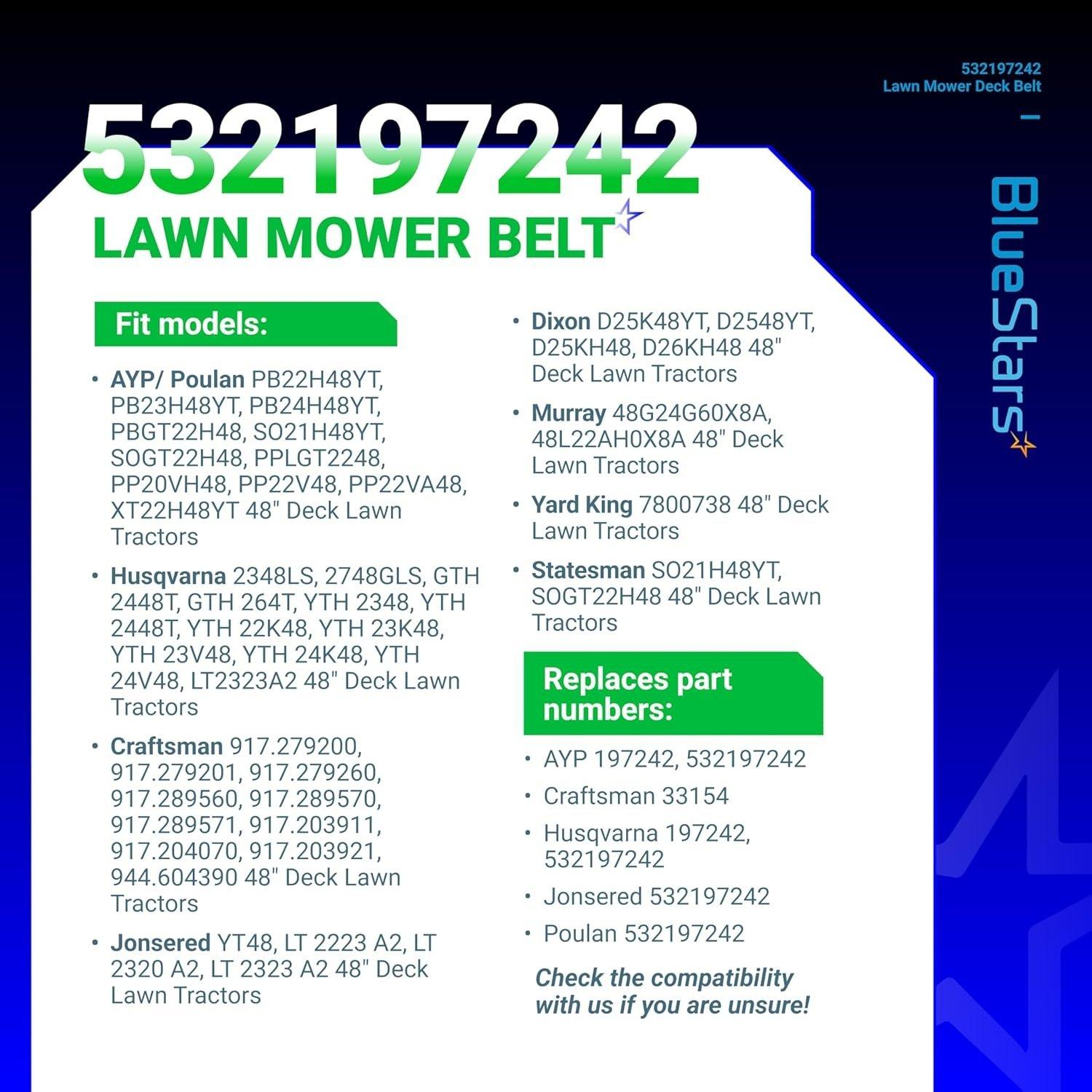 [Lifetime Warranty] Mower Deck Belt 532197242 138.75" x 0.65" image 4
