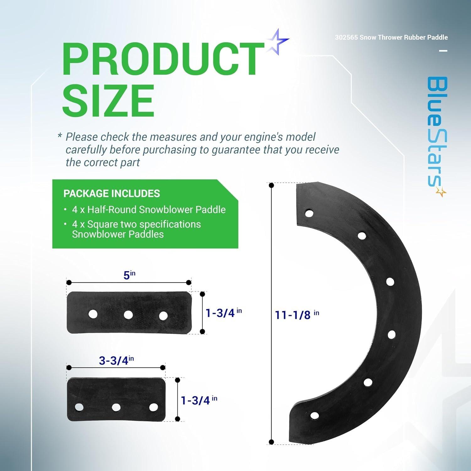 [Lifetime Warranty] 302565MA 302565 Snow Thrower Rubber Paddle & Hardware image 5