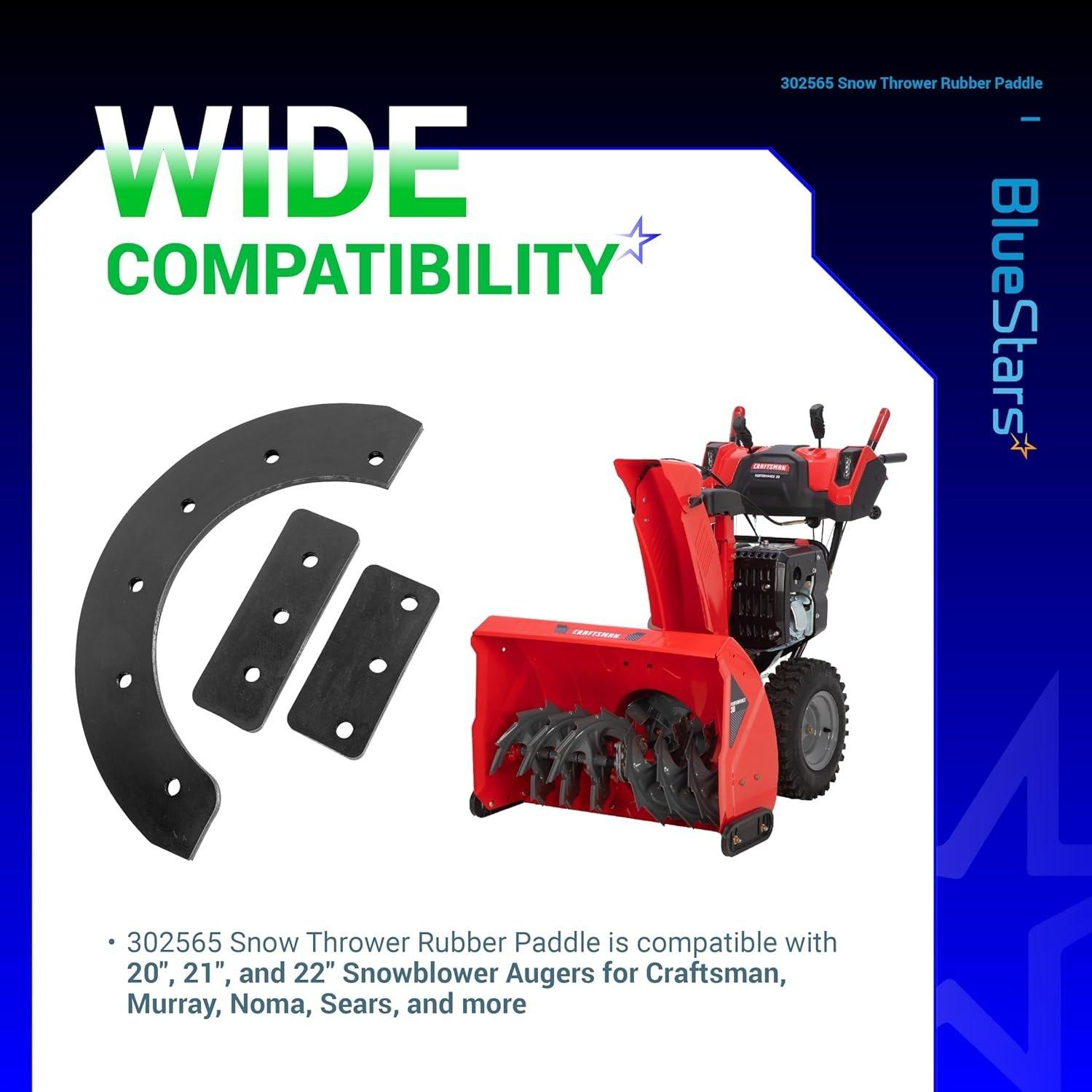 [Lifetime Warranty] 302565MA 302565 Snow Thrower Rubber Paddle & Hardware image 3