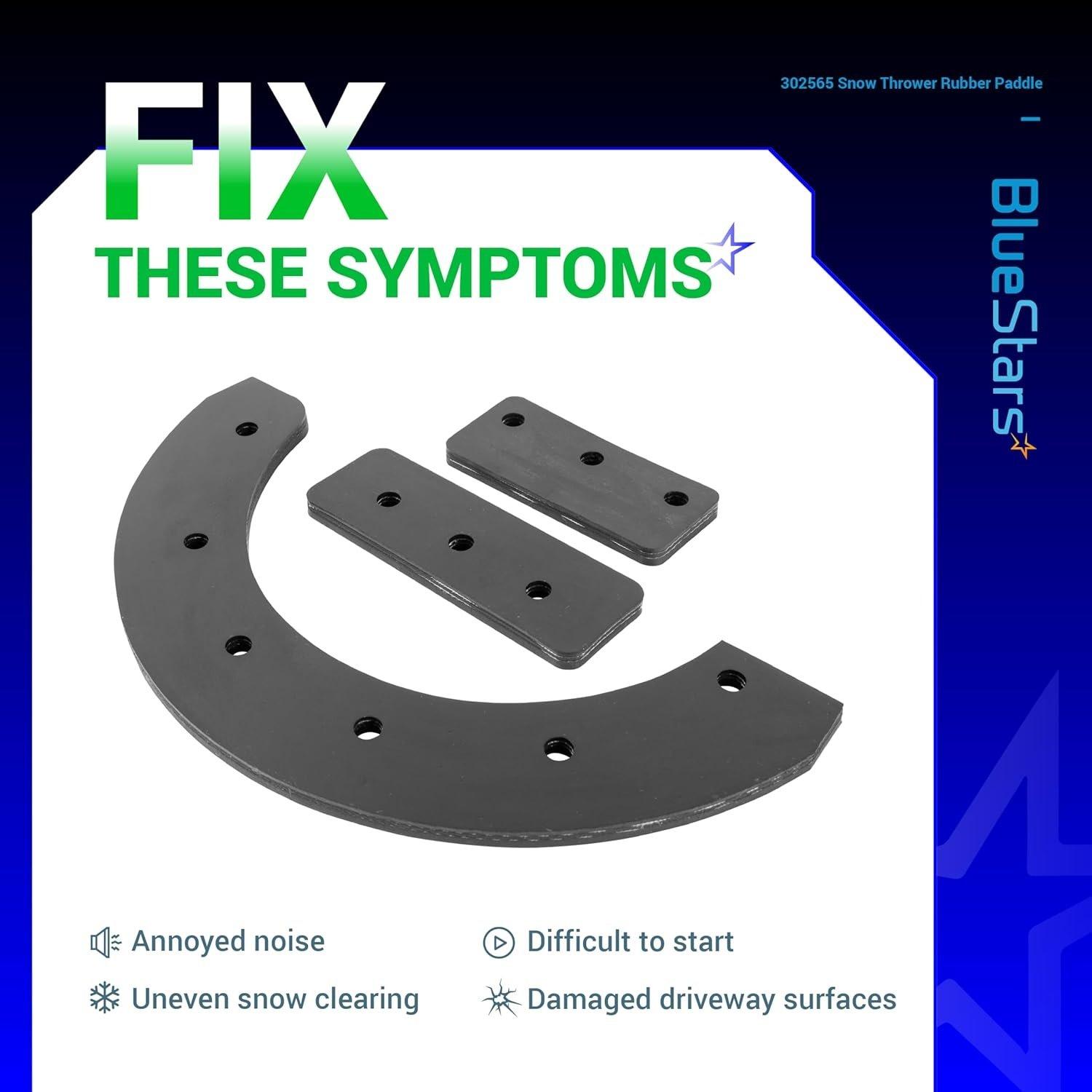 [Lifetime Warranty] 302565MA 302565 Snow Thrower Rubber Paddle & Hardware image 1