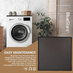 23.6" x 23.6" Silicone Washer Dryer Top Protector Mat - Black thumbnail 1