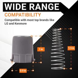[Lifetime Warranty] AGM73610701 Washer Magnetic Door Plunger Replacement - Compatible with LG & Kenmore Washers - Replaces AGM73610702 AP5331994 MEG61961401 - Pack of 2 thumbnail 2