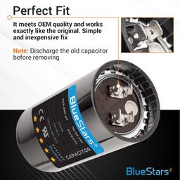 [Lifetime Warranty] 233-280 uF MFD 110-125 VAC ±20% Round Motor Start Capacitor 50/60 Hz AC Electric Replacement - Pack of 2 thumbnail 4