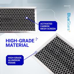 [Lifetime Warranty] Microwave Filter 8.67" x 3.95" for JX81H WB02X10956 GE Microwave - Compatible with Samsung - Freshens and Filters Kitchen Air in Over-the-Range Oven Stove Fan - Pack of 2 thumbnail 2