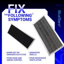 [Lifetime Warranty] Microwave Filter 8.67" x 3.95" for JX81H WB02X10956 GE Microwave - Compatible with Samsung - Freshens and Filters Kitchen Air in Over-the-Range Oven Stove Fan - Pack of 2 thumbnail 6