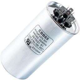 [Lifetime Warranty] 45+5 uF MFD 370/440 VAC Round Dual Circular Run Capacitor CBB65 50/60 Hz - Compatible with AC Motor Run, Fan Start, Condenser thumbnail 0