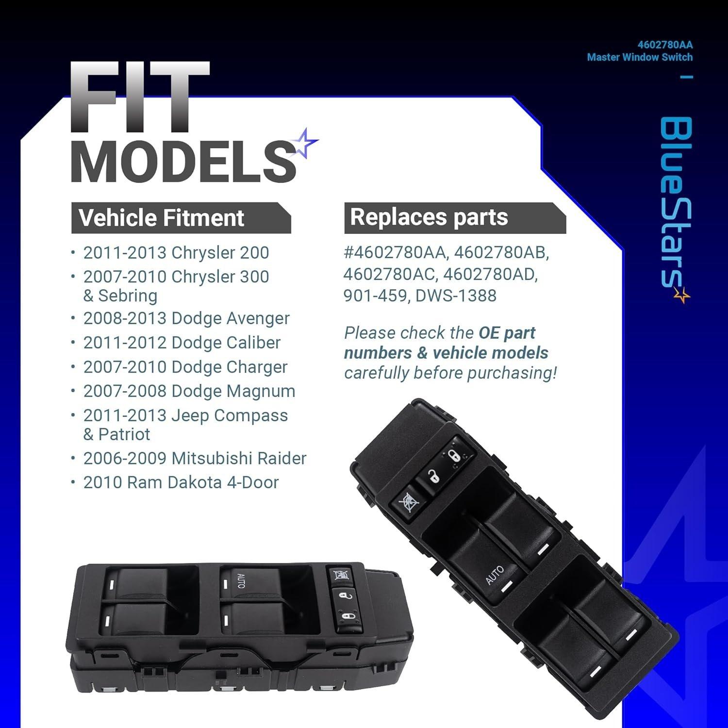 [Lifetime Warranty] 4602780AA Driver Side Power Master Window Switch image 6