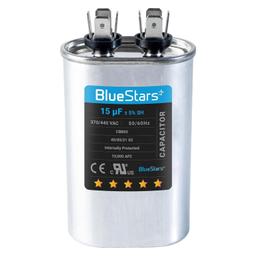 [Lifetime Warranty] 15 uF MFD 370/440 VAC Oval Run Start Capacitor CBB65 - Fits AC Motor, Condenser, Heat Pump - Replaces TRCF15 thumbnail 0