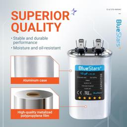 [Lifetime Warranty] 15 uF MFD 370/440 VAC Oval Run Start Capacitor CBB65 - Fits AC Motor, Condenser, Heat Pump - Replaces TRCF15 thumbnail 6