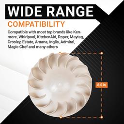[Lifetime Warranty] 694089 Dryer Blower Wheel - For Kenmore & Whirlpool Dryers Model 110 11060022010 11077732792 LE7000XSW0 1LE7800XKW0 - Replaces PS11743785 279500, 279711, 299678, 338840, AP6010602 thumbnail 2