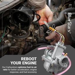 [Lifetime Warranty] PW50 Carburetor Kit with Air Filter, Fuel Filter, Choke Cable, Throttle Cable, Spark Plug thumbnail 6