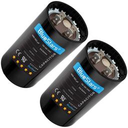 [Lifetime Warranty] 460-552 uF MFD 110-125 VAC 50/60 Hz Round Start Capacitor - Fits Air Conditioner, Electric Motors - Pack of 2 thumbnail 0