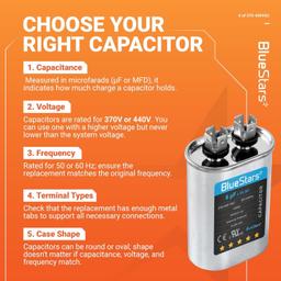 [Lifetime Warranty] 6 uF MFD ±5% 370/440 VAC Oval Run Start Capacitor 50/60 Hz - Fits AC Motor Run, Fan Start, Heat Pump thumbnail 6