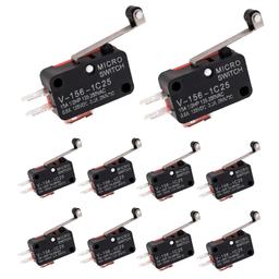 [Lifetime Warranty] Pack of 10 V-156-1C25 Micro Limit Switch Blade Momentary 250VAC/125VDC 15A Fit Arduino thumbnail 0