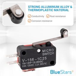 [Lifetime Warranty] Pack of 10 V-156-1C25 Micro Limit Switch Blade Momentary 250VAC/125VDC 15A Fit Arduino thumbnail 3