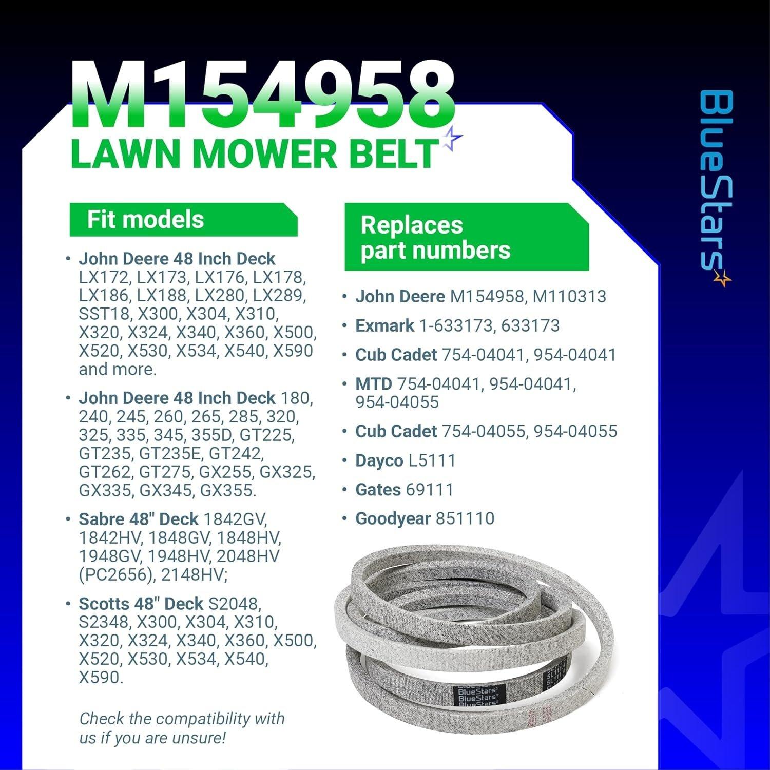 [Lifetime Warranty] Mower Deck Belt M154958 111.4" x 5/8" image 6