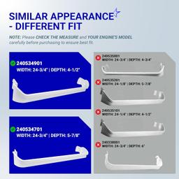 [Lifetime Warranty] 240534701 Middle & 2 PCS 240534901 Top/Bottom Door Shelf Rack Bar Rail - For Frigidaire Kenmore Refrigerators - Replaces AP3214631 PS734936 948952 AP3214630 PS734935 EA734935 948954 AH734935 thumbnail 3