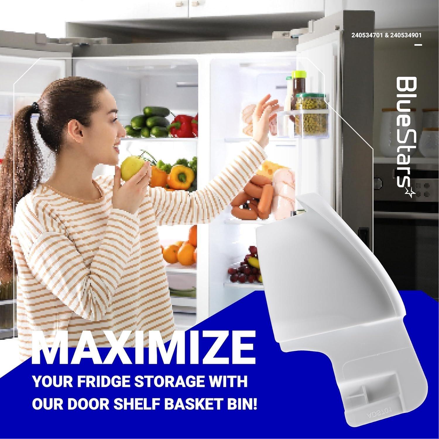 [Lifetime Warranty] 240534701 Middle & 2 PCS 240534901 Top/Bottom Door Shelf Rack Bar Rail - For Frigidaire Kenmore Refrigerators - Replaces AP3214631 PS734936 948952 AP3214630 PS734935 EA734935 948954 AH734935 image 1