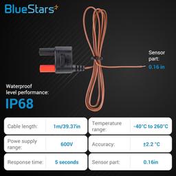 [Lifetime Warranty] 80BK-A Type K Thermocouple Temperature Bead Probe thumbnail 2