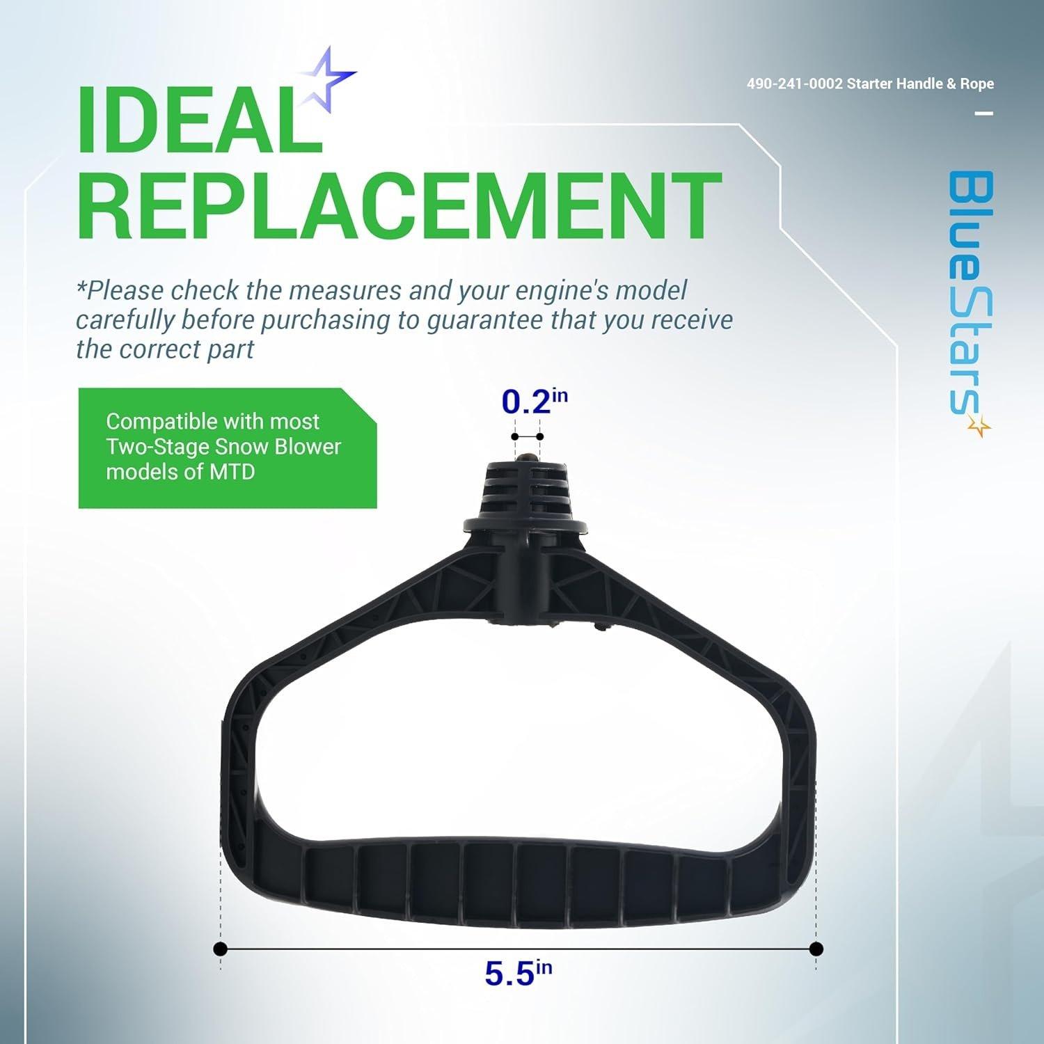 490-241-0002 Snowblower Starter Handle Rope image 3