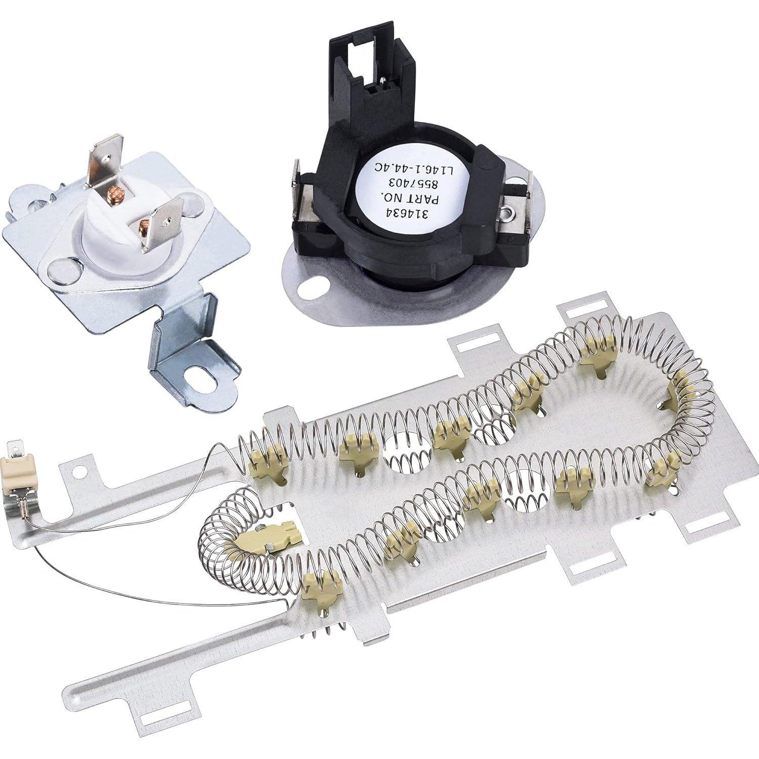 8544771 Dryer Heating Element 280148 Thermal Cut-Off with High Limit Thermostat image 0