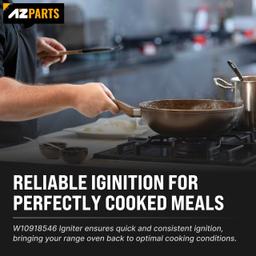 [Lifetime Warranty] W10918546 Gas Range Oven Igniter - For WFG110AVQ0, WFG111SVQ0 Whirlpool (SF1/2/3 TGP VSF WFG YSF), Roper, Amana, Estate Magic Chef - Replaces W10140611 3186491 98005652 PS11770066 AP6037202 thumbnail 3