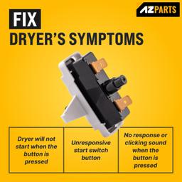 [Lifetime Warranty] 3977456 WP3977456 Dryer Start Switch for Kenmore, Whirlpool, Maytag, Amana Clothes Dryer - Replaces AP6009036, PS11742178, EAP11742178, 898073 thumbnail 2