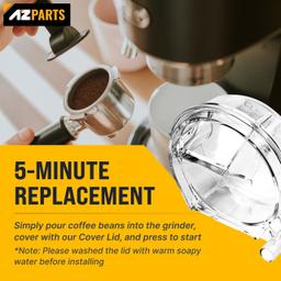 [Lifetime Warranty] DGB-500GLID Grinder Assembly Lid - Clear Plastic Cover for Cuisinart Coffee Grinder thumbnail 2