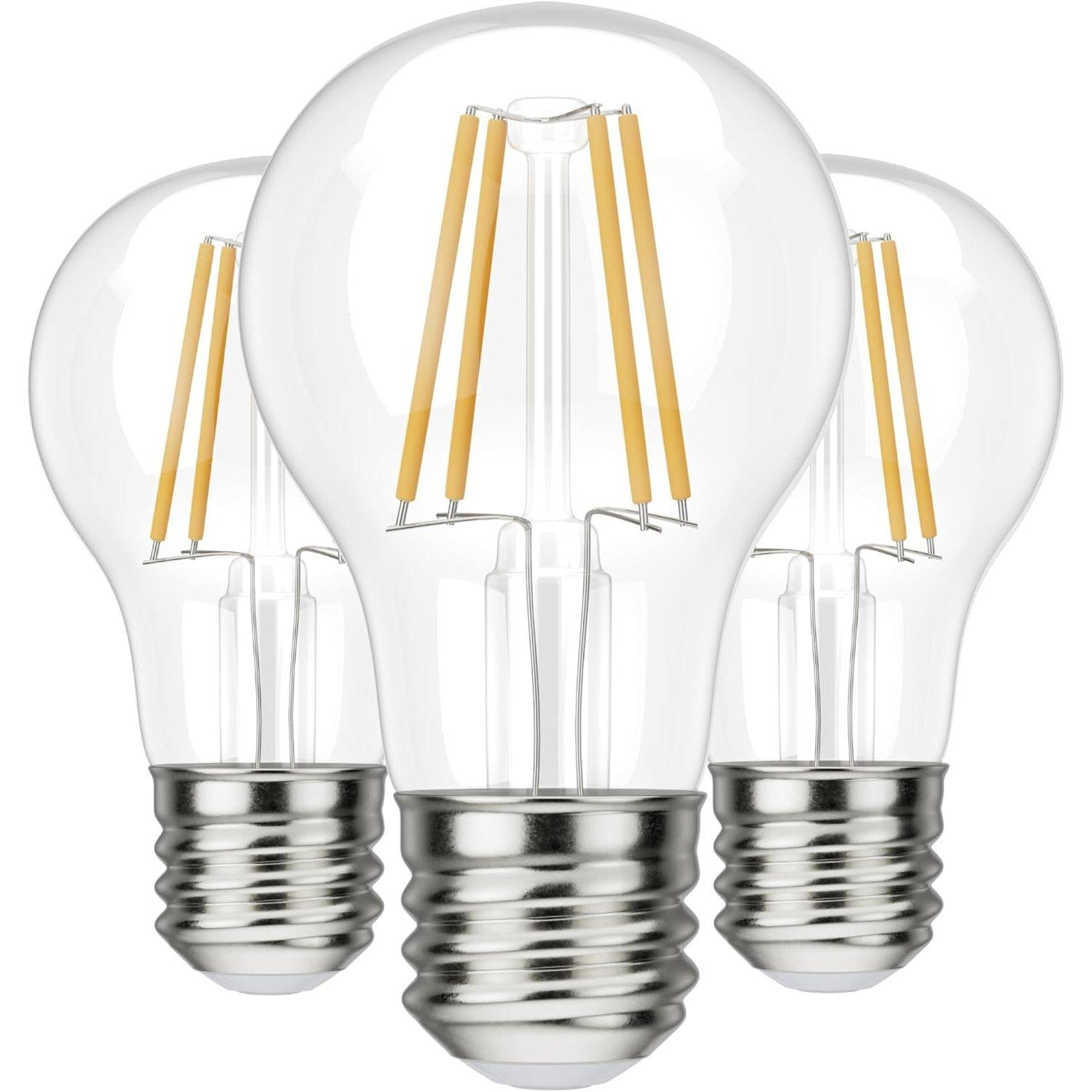 [Lifetime Warranty] A19 LED Vintage LED Filament Bulb E26 Standard Base 120V 5W (60 Watt Equivalent), 2700K Warm White image 0