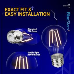[Lifetime Warranty] A19 LED Vintage LED Filament Bulb E26 Standard Base 120V 5W (60 Watt Equivalent), 2700K Warm White thumbnail 6
