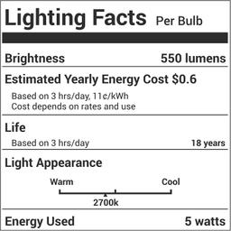 [Lifetime Warranty] A19 LED Vintage LED Filament Bulb E26 Standard Base 120V 5W (60 Watt Equivalent), 2700K Warm White thumbnail 7