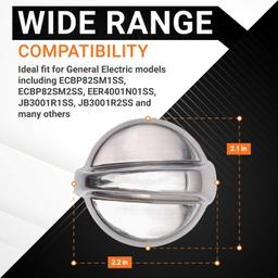 WB03T10284 Range Control Knob Stainless Steel thumbnail 4
