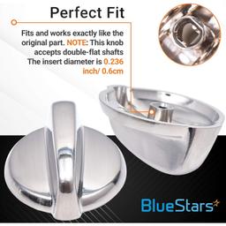 WB03T10284 Range Control Knob Stainless Steel thumbnail 3