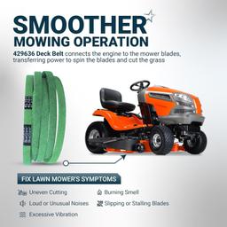 [Lifetime Warranty] Lawn Mower Deck Belt 429636 197253 1/2" x 101" thumbnail 4