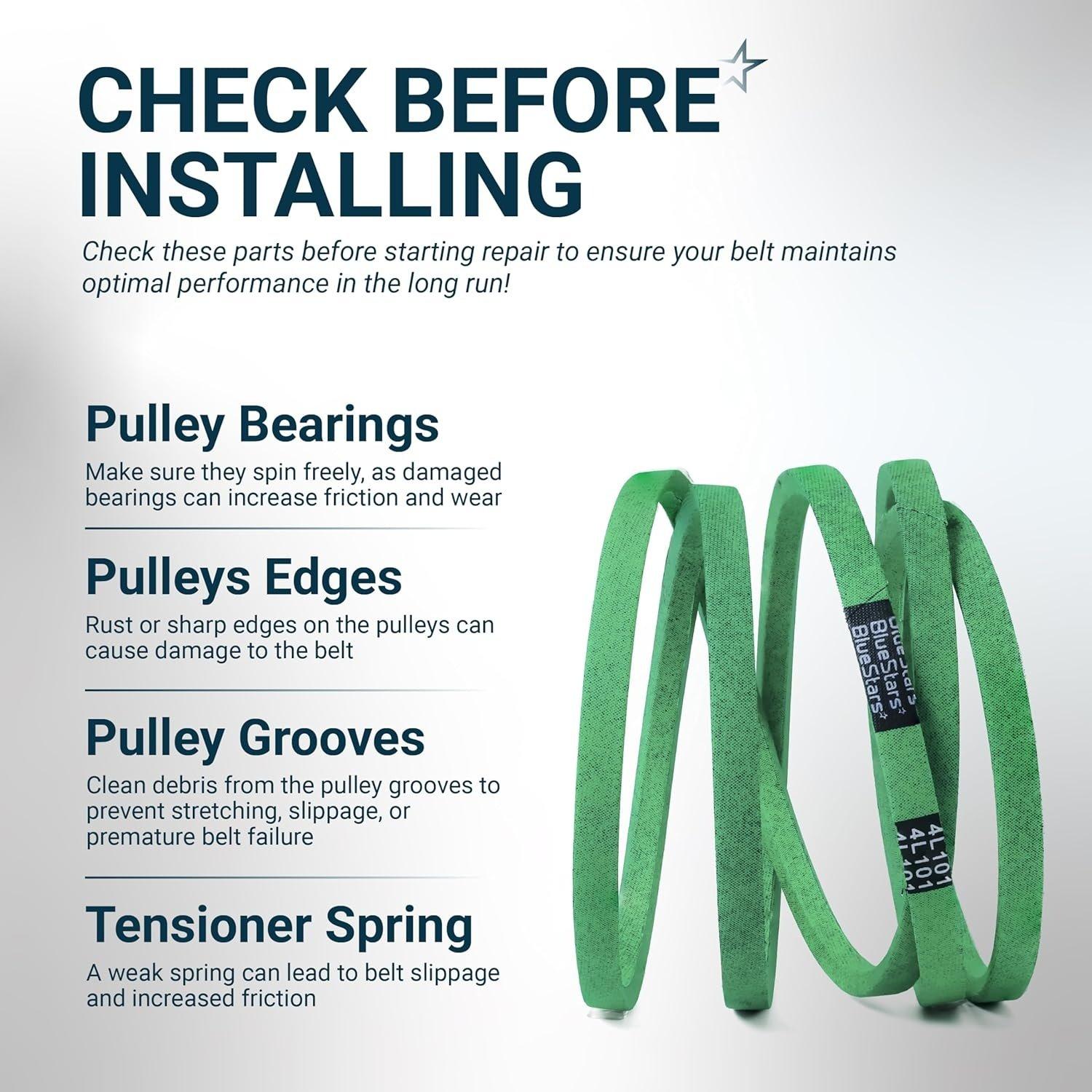 [Lifetime Warranty] Lawn Mower Deck Belt 429636 197253 1/2" x 101" image 2