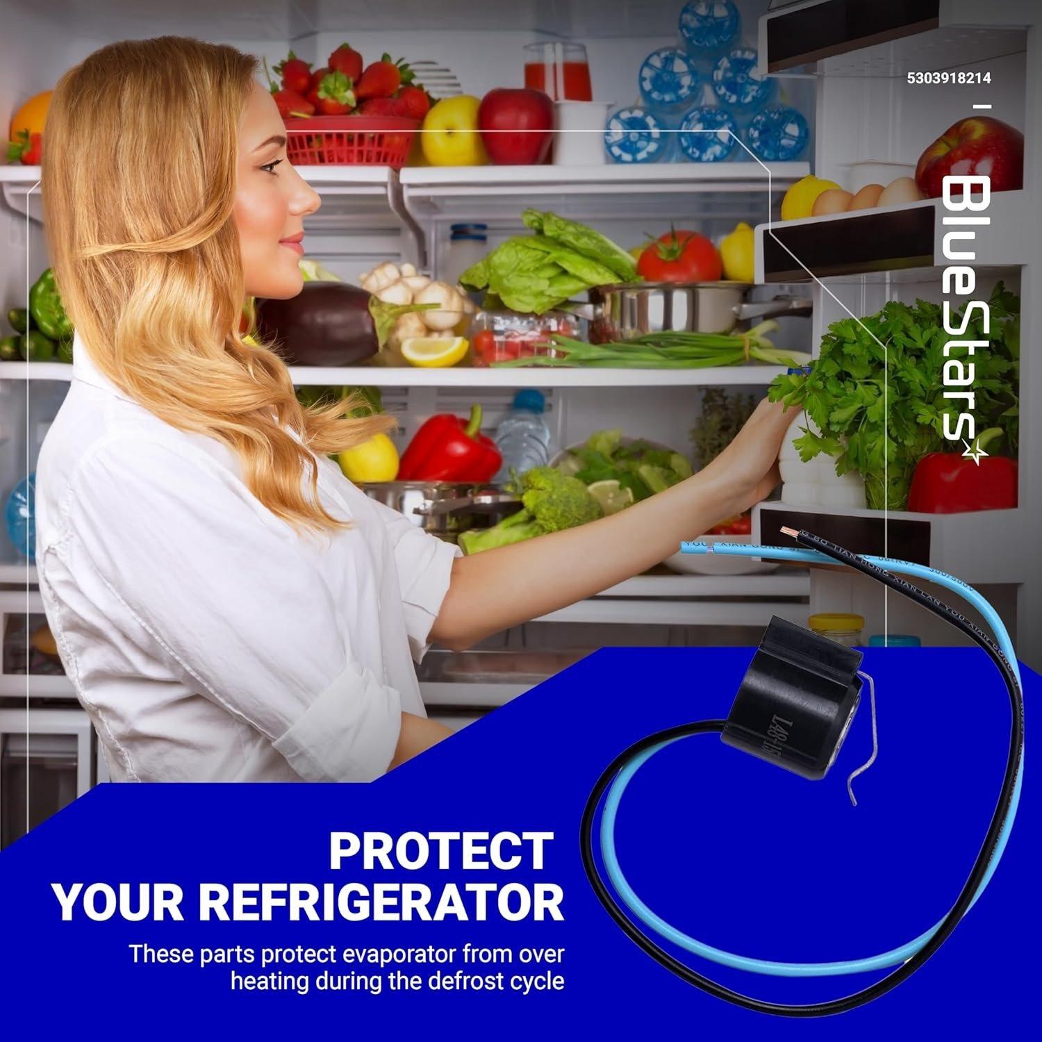 [Lifetime Warranty] 5303918214 Refrigerator Defrost Thermostat Kit - Compatible with Frigidaire Kenmore Electrolux Refrigerators - Replaces 75303918214 892545 AP2150145 PS469522 - Pack of 2 image 2