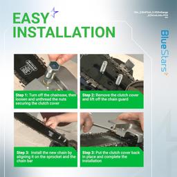 [Lifetime Warranty] 18-inch Chainsaw Chain 3/8" LP Pitch, 0.050" Gauge, 62 Drive Links - Pack of 3 thumbnail 4