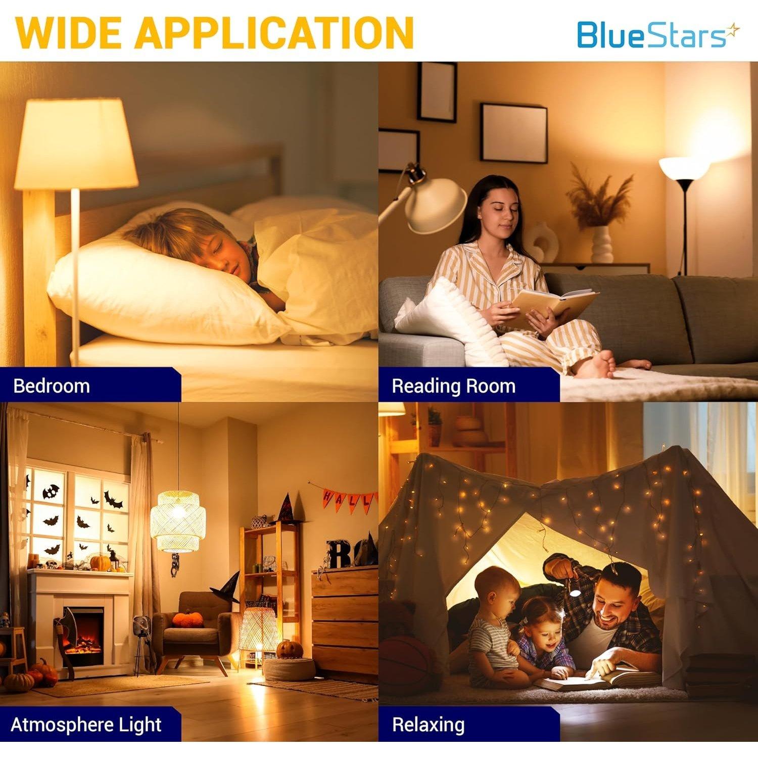 [Lifetime Warranty] Amber Sleep Light Bulbs - Blue Light Blocking, 9W A19, 1800K Warm, E26 Base - Pack of 4 image 5