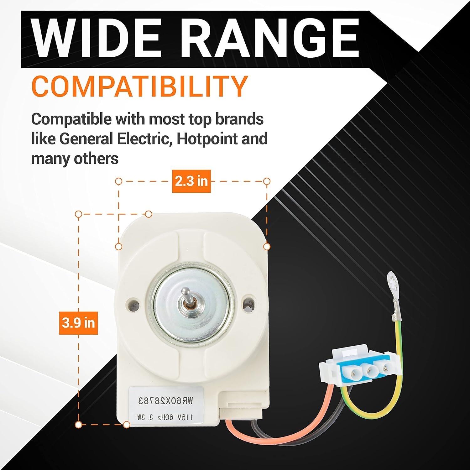 [Lifetime Warranty] WR60X28783 WR60X23584 WR60X31522 Refrigerator Evaporator Fan Motor - Compatible with GE & Hotpoint Refrigerators - Replaces WR60X10046 WR60X10141 WR60X10346 PS10063450 WR60X10045 image 2