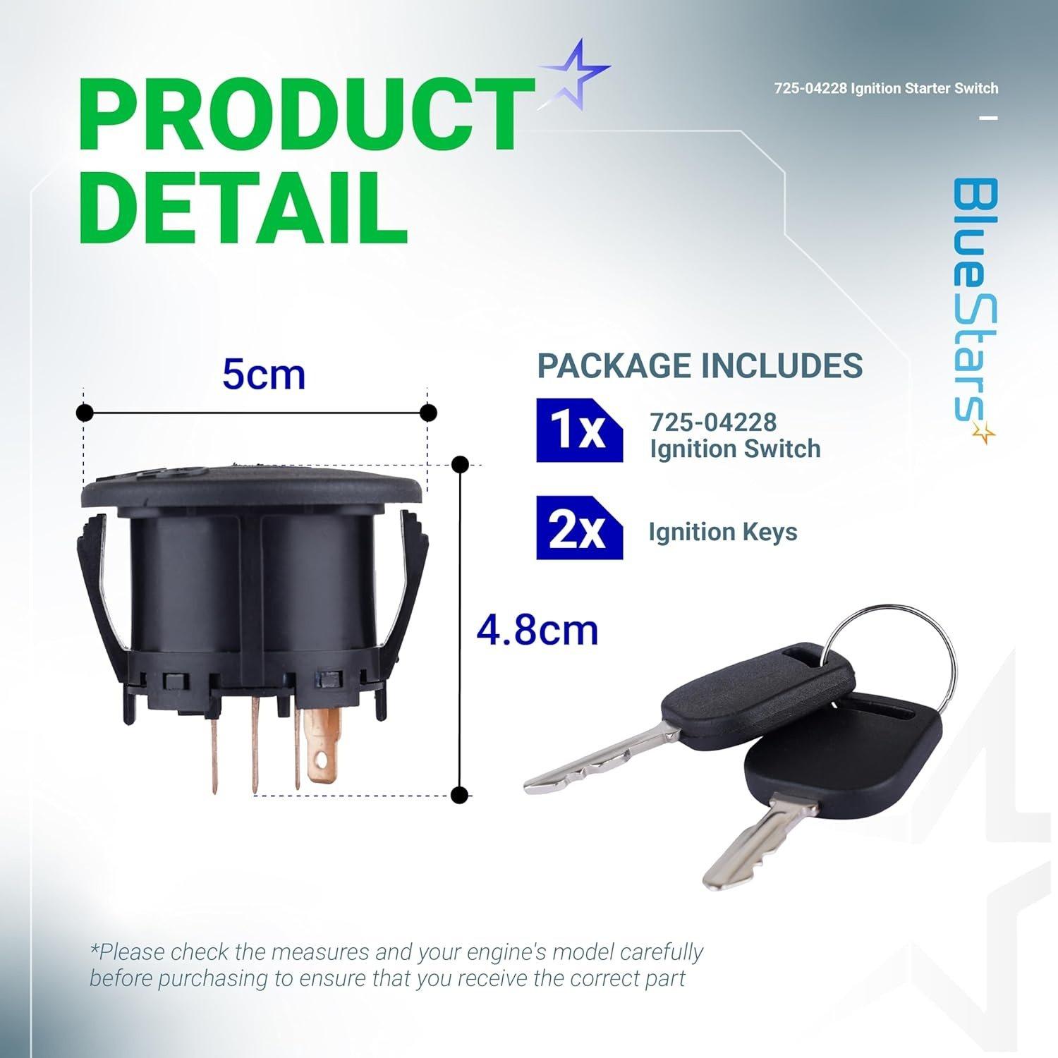 [Lifetime Warranty] 925-04228 Lawn Mower Ignition Starter Switch 5 Terminals 3 Position with Keys image 7