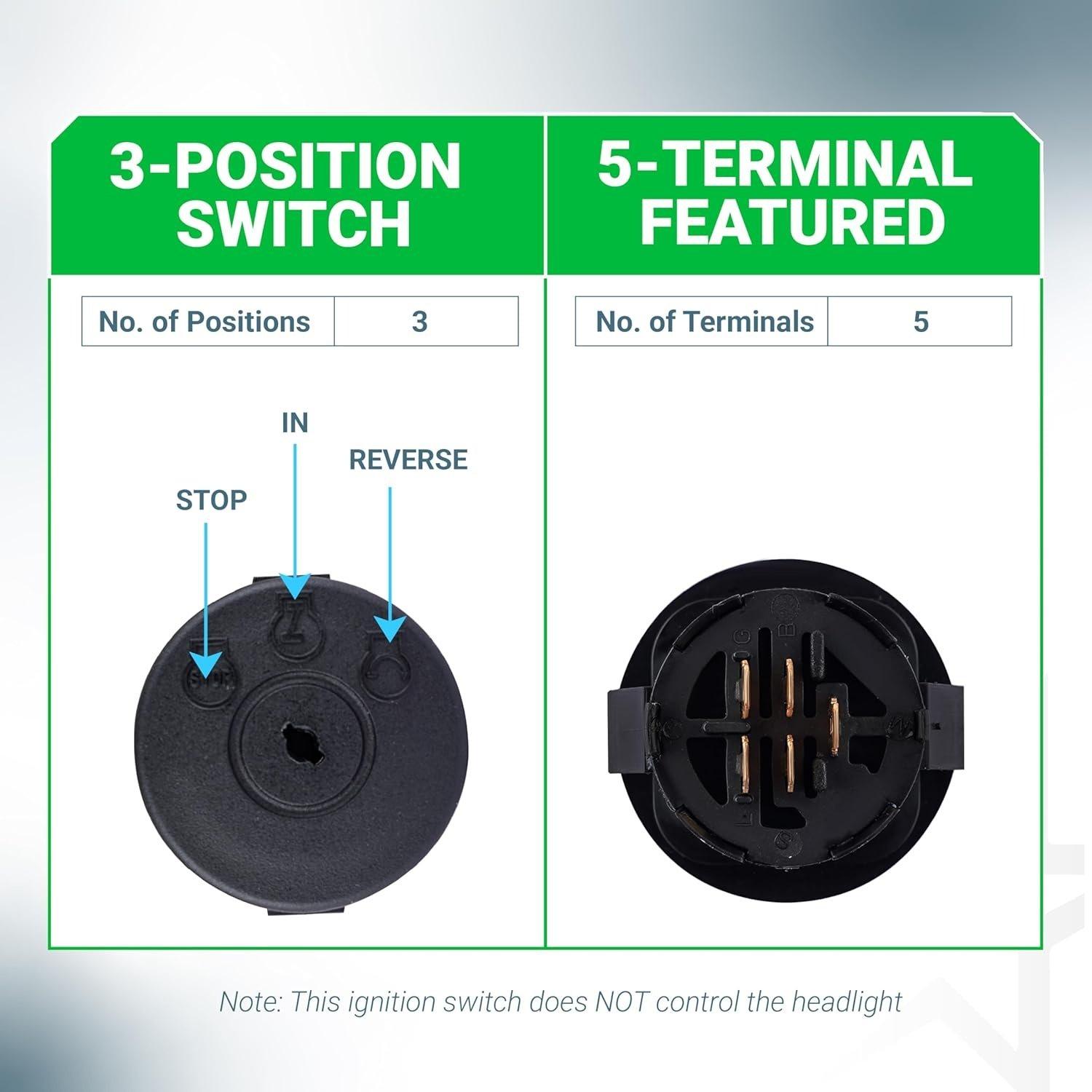 [Lifetime Warranty] 925-04228 Lawn Mower Ignition Starter Switch 5 Terminals 3 Position with Keys image 8