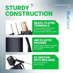 [Lifetime Warranty] 925-04228 Lawn Mower Ignition Starter Switch 5 Terminals 3 Position with Keys thumbnail 3