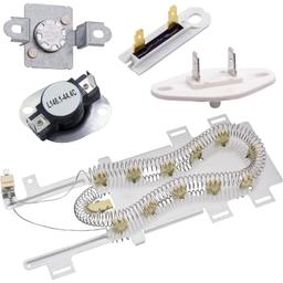 [Lifetime Warranty] 8544771 WED9200SQ0 Dryer Heating Element 279973 3392519 Thermal Fuse and 8577274 Thermistor Dryer Repair Kit For Whirlpool WED9200SQ0 WED9550WW1 WED9400SW2 WED7300XW0 & Kenmore thumbnail 0