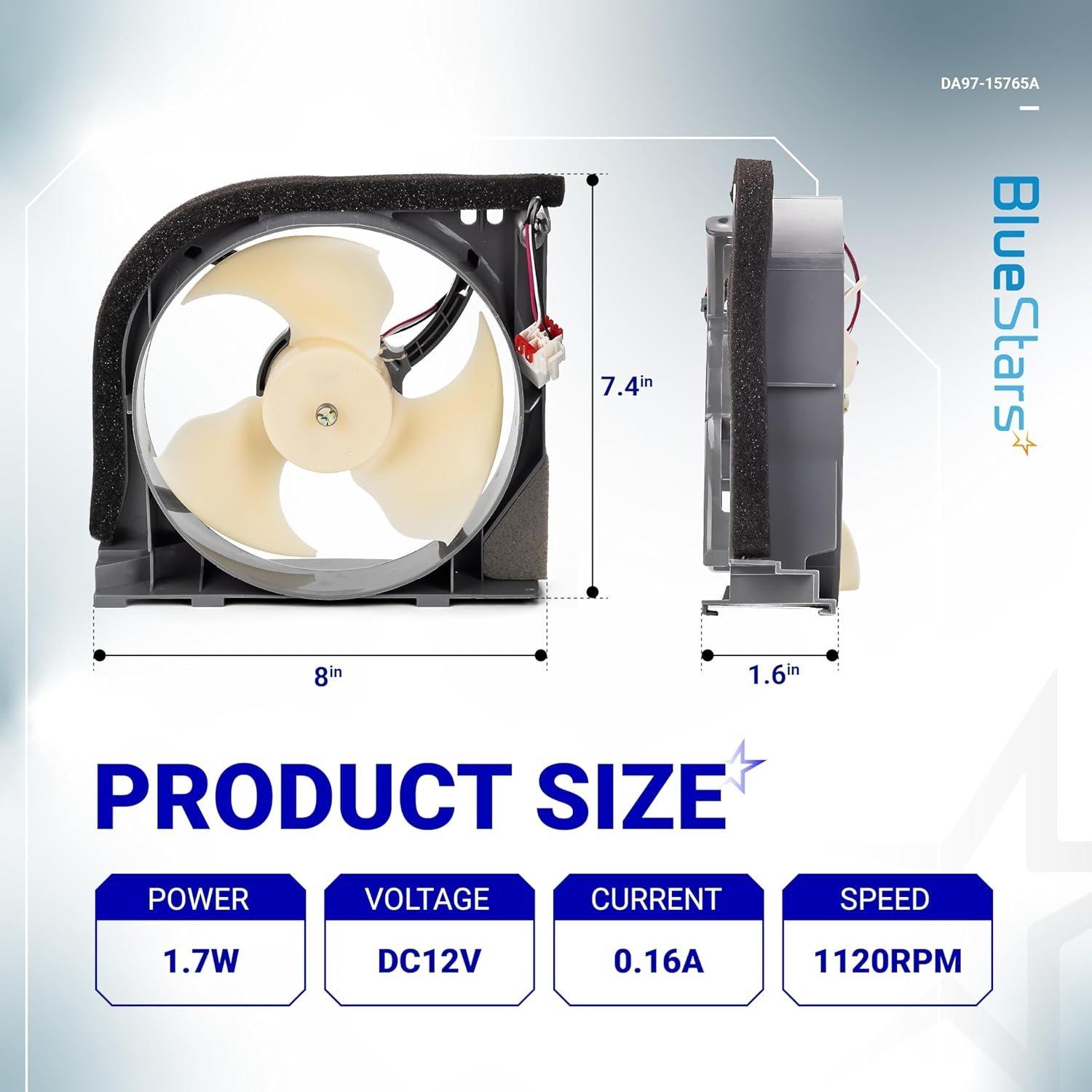 [Lifetime Warranty] DA97-15765A Refrigerator Condenser Fan Motor DC12V 1.7W 0.16A 1120RPM - Exactly Replaces DA97-12842A DA97-12842D DA97-15765C RMF002ASSA, Compatible with Samsung Refrigerator image 4