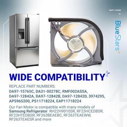 [Lifetime Warranty] DA97-15765A Refrigerator Condenser Fan Motor DC12V 1.7W 0.16A 1120RPM - Exactly Replaces DA97-12842A DA97-12842D DA97-15765C RMF002ASSA, Compatible with Samsung Refrigerator thumbnail 5