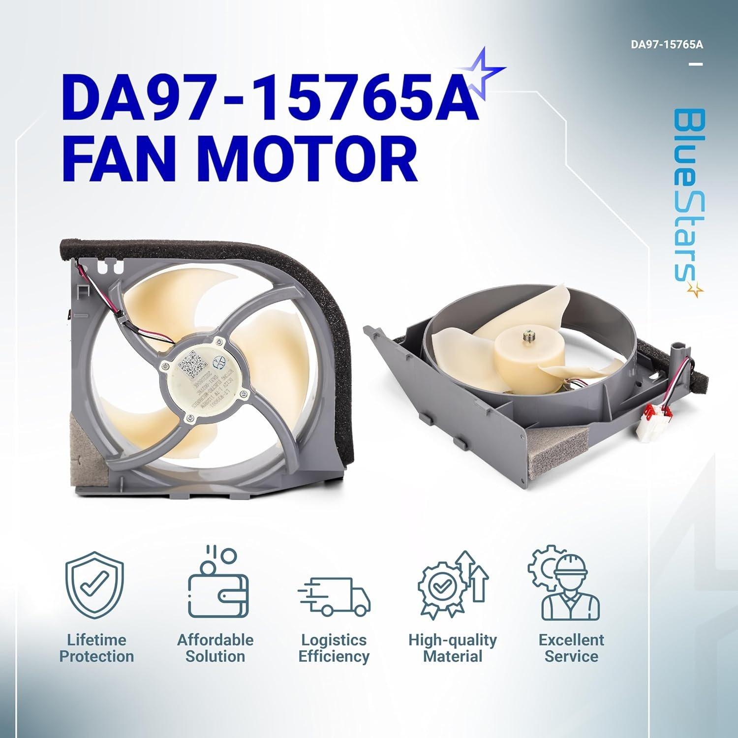 [Lifetime Warranty] DA97-15765A Refrigerator Condenser Fan Motor DC12V 1.7W 0.16A 1120RPM - Exactly Replaces DA97-12842A DA97-12842D DA97-15765C RMF002ASSA, Compatible with Samsung Refrigerator image 2
